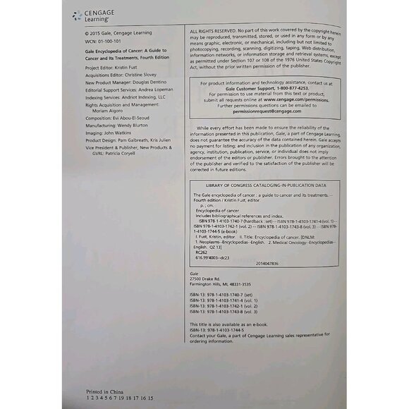 The Gale Encyclopedia of Cancer: 3 volume set Fourth Edition Hardcover - Picture 10 of 11